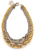 Thumbnail for your product : Giles & Brother Two Tone Crystal Encrusted Link Necklace