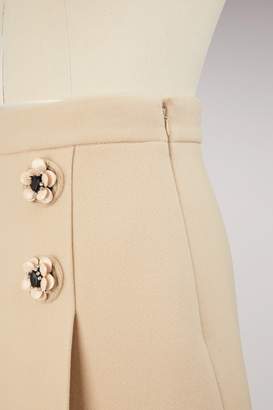 Miu Miu Wool skirt with jewel buttons