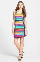 Thumbnail for your product : Trina Turk Print Stretch Cotton Sheath Dress