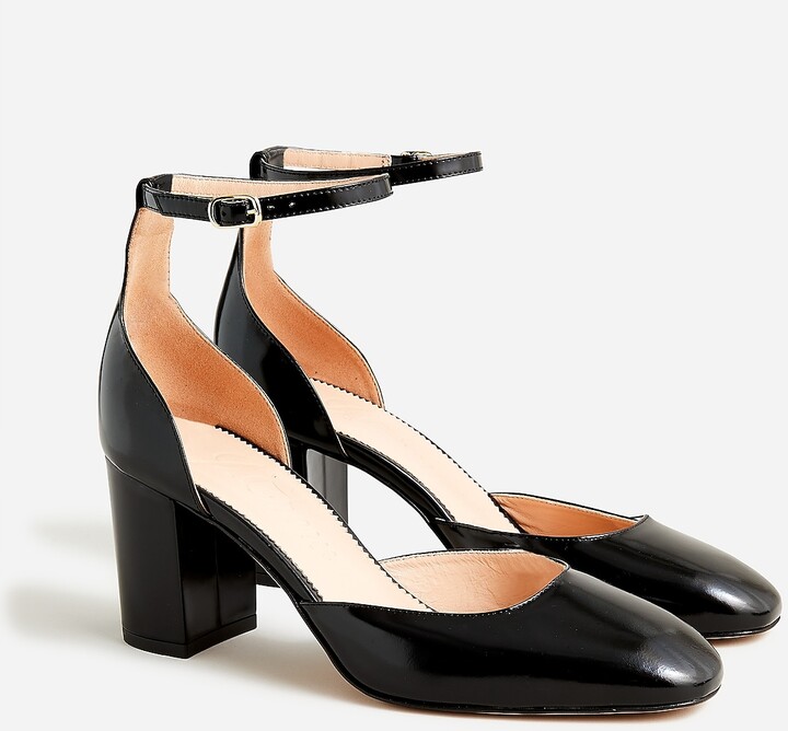 J.Crew Maisie anklestrap heels in leather ShopStyle Pumps