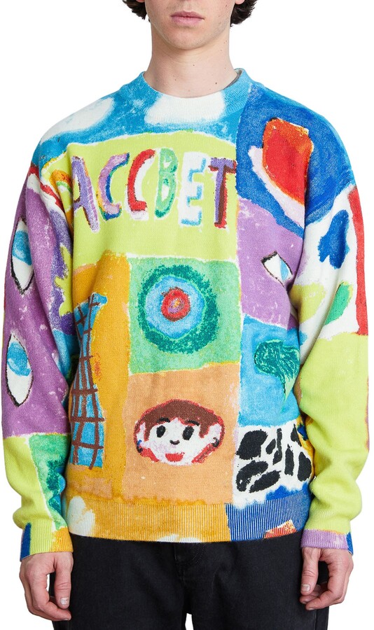 graphic print sweater