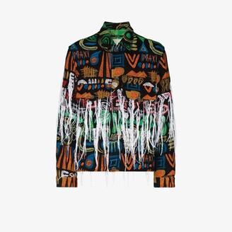 Song For The Mute Fringed Embroidered Jacquard Jacket