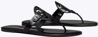Tory Burch Miller Soft Patent Leather Sandal, Narrow
