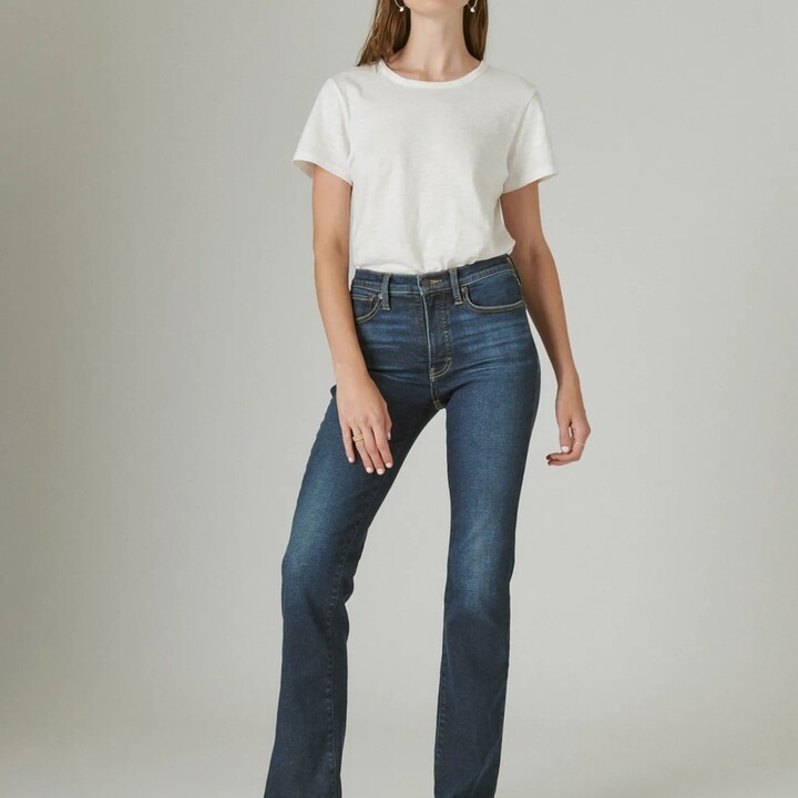 Lucky Brand High Rise Bianca Boot - Women's Pants Denim Bootcut Jeans in Twilight Moon