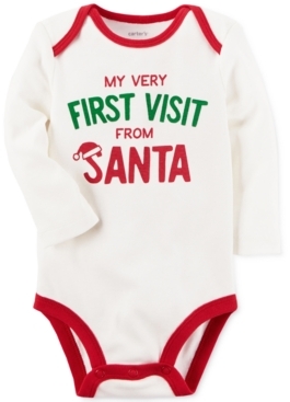 Carter's First Visit From Santa Cotton Bodysuit, Baby Boys & Girls (0-24 months)