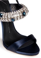 Thumbnail for your product : Nobrand 'Coline' rhinestone band satin sandals