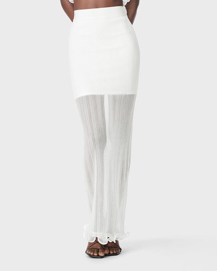 Long Layered Ruffle Skirt