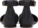 Thumbnail for your product : Proenza Schouler Blue Splatter Ankle Strap D'Orsay Flats