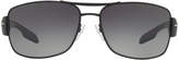Thumbnail for your product : Prada Men's Gradient Polarized Rectangular Metal Sunglasses