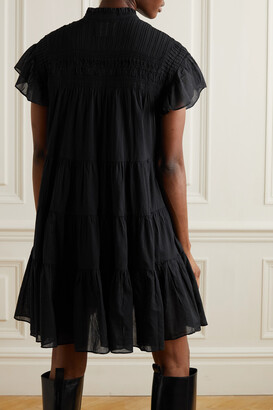 Marant Étoile - Lanikaye Ruffled Tiered Cotton-voile Mini Dress - Black