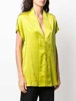 Thumbnail for your product : Haider Ackermann Dali Acid v-neck satin blouse