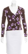 Thumbnail for your product : Blumarine Knit Floral Print Cardigan