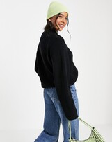 Thumbnail for your product : Weekday Minnie polyester sweater in black - BLACK