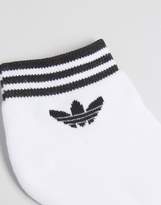 Thumbnail for your product : adidas 3 Pack White Ankle Socks With Trefoil Logo