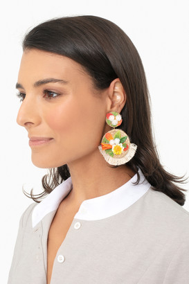 Maria Camila Mesa Flower Fringe Earrings