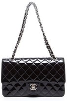Thumbnail for your product : Chanel Pre-owned: black patent leather medium flap bag