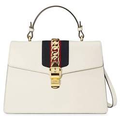 Gucci Women's White Leather Handbag.