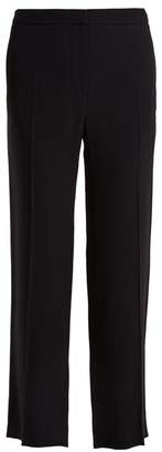 Goat Ford Cropped Crepe Trousers - Womens - Navy
