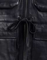 Thumbnail for your product : Muu Baa Muubaa pocket front utility leather vest in black