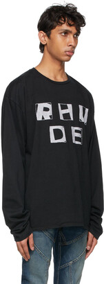Rhude Black Haus Long Sleeve T-Shirt