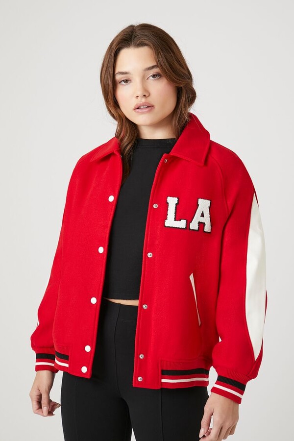 Contra Red Varsity Bomber Jacket – CASA OF K Official Online Store