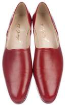 Thumbnail for your product : John Lobb Leather Round-Toe Loafers
