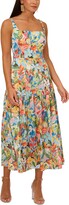 Women's Printed Fit & Flare Midi Dres 