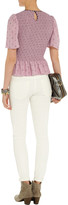 Thumbnail for your product : Isabel Marant Megan smocked printed silk top
