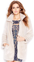 Thumbnail for your product : GUESS Long-Sleeve Stand-Collar Faux-Fur Coat