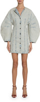 Thumbnail for your product : Givenchy Lantern-Sleeve Button-Front Denim Dress