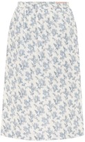 Quadratic cotton-blend midi skirt 