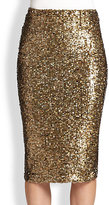 Thumbnail for your product : Alice + Olivia Bryce Metallic Sequin Pencil Skirt