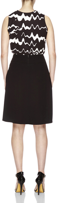 Oxford Ava Faux Wrap Skirt Black X