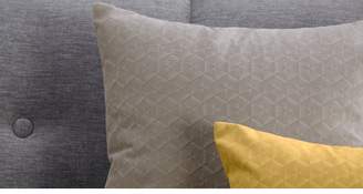 Vika Geometric Velvet Cushion 30 x 50cm, Yellow