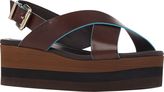 Thumbnail for your product : Fendi Claire Slingback Platform Sandals-Brown