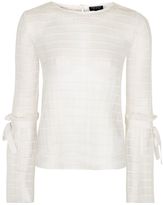 Thumbnail for your product : Topshop Sheer stripe tie sleeve top