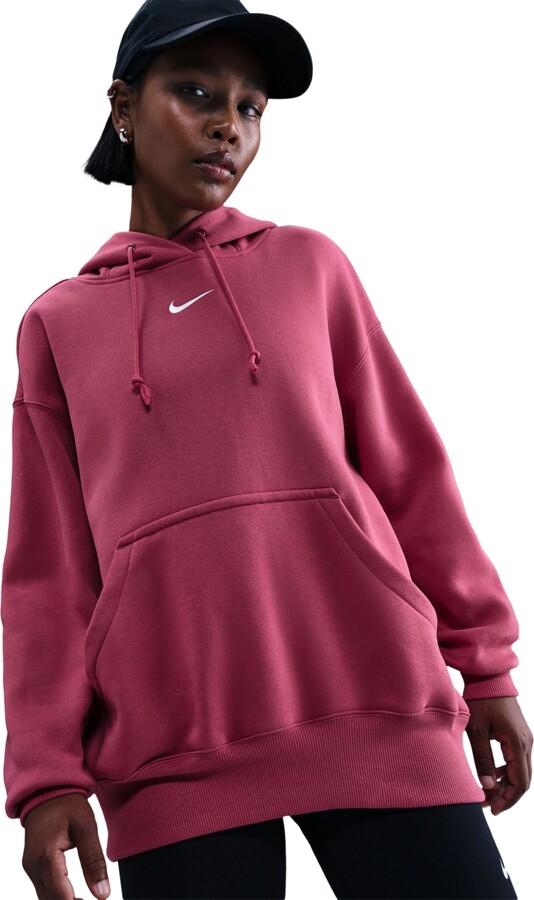 Nike Women's Sportswear Phoenix Fleece Oversized Pullover Hoodie - Black/sail