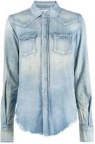 Thumbnail for your product : Saint Laurent Distressed Denim Shirt