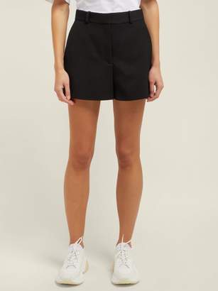 Stella McCartney High-rise Tailored Wool Shorts - Womens - Black