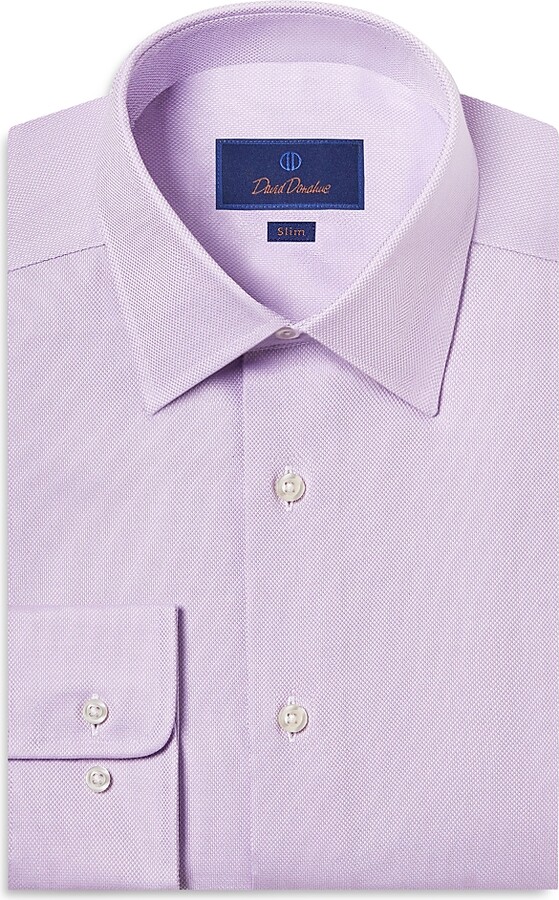David Donahue Slim Fit Royal Oxford Dress Shirt