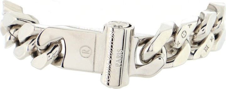 Louis Vuitton, Accessories, Elegant Silver Louis Vuitton Bracelet Lv  Nanogram Cuff