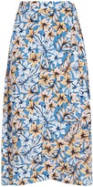 Thumbnail for your product : New Look Tropical Floral Wrap Midi Skirt