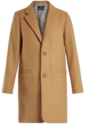 A.P.C. Carver single-breasted wool-blend coat