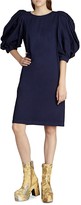 Thumbnail for your product : Dries Van Noten Washed Cotton Puff-Sleeve Shift Dress