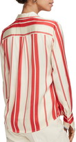 Thumbnail for your product : Scotch & Soda Stripe Long Sleeve Satin Blouse