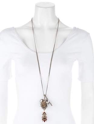 Alexander McQueen Jewel Heart Locket Necklace