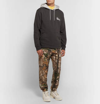 Stussy + Realtree Tapered Camouflage-Print Fleece-Back Cotton-Blend Jersey Sweatpants