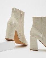 Thumbnail for your product : Dazie - Women's Neutrals Heeled Boots - Irvine Ankle Boots - Size 7 at The Iconic