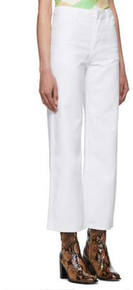 Eckhaus Latta White Wide Leg Jeans