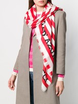 Thumbnail for your product : Gucci Striped Logo Print Scarf